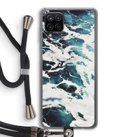 Golven: Samsung Galaxy A12 Transparant Hoesje met koord