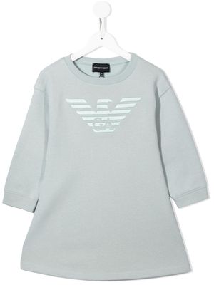 Emporio Armani Kids robe à logo imprimé - Vert