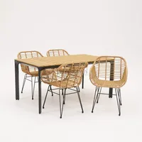 Tuinstoel Moda nature met Arezzo tafel 160 x 90 cm
