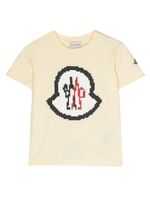 Moncler Enfant t-shirt en coton à logo imprimé - Jaune