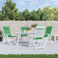 VidaXL Stoelkussens 4 st hoge rug oxford stof groen