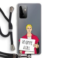 Gimme a call: Samsung Galaxy A72 5G Transparant Hoesje met koord Gimme a call: Samsung Galaxy A72 5G Transparant Hoesje met koord