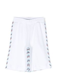 Missoni Kids short à motif zigzag - Blanc