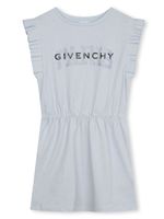 Givenchy Kids robe à bord volanté - Bleu