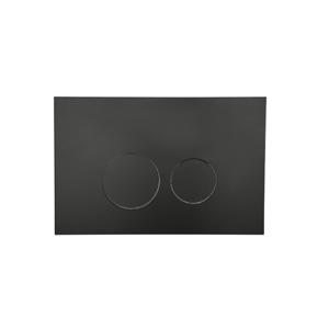 Bedieningsplaat Qeramiq Push Met DualfFush Frontbediening ABS Rond Mat Zwart Qeramiq