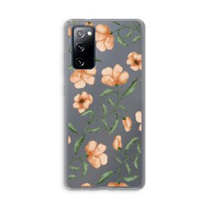 Peachy flowers: Samsung Galaxy S20 FE / S20 FE 5G Transparant Hoesje