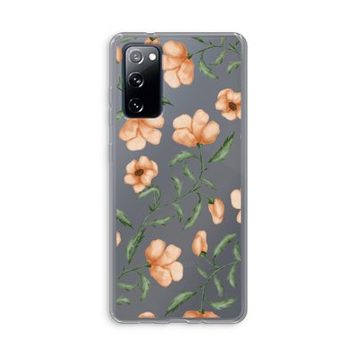Peachy flowers: Samsung Galaxy S20 FE / S20 FE 5G Transparant Hoesje