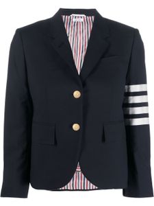 Thom Browne blazer boutonné à bandes signature - Bleu