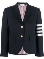 Thom Browne blazer boutonné à bandes signature - Bleu - thumbnail