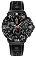 Horlogeband Tag Heuer CAH1012 / BT6040 / FT6026 Rubber Zwart 22mm