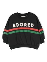 Mini Rodini sweat Adored en coton biologique - Noir