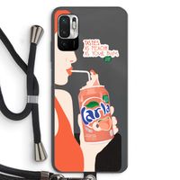 Peach please!: Xiaomi Redmi Note 10 5G Transparant Hoesje met koord