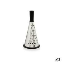Rasper Kinvara KT224145PA KT224145PA Zwart Zilverkleurig Zilver Roestvrij staal ABS TPR 11,5 x 24,5 x 11,5 cm (12 Stuks)