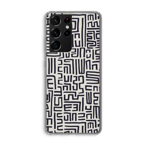 Moroccan Print: Samsung Galaxy S21 Ultra Transparant Hoesje