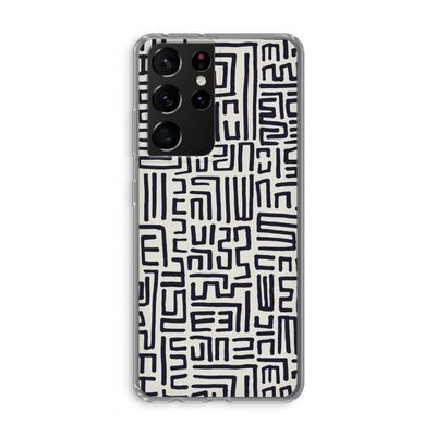 Moroccan Print: Samsung Galaxy S21 Ultra Transparant Hoesje