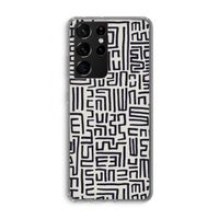 Moroccan Print: Samsung Galaxy S21 Ultra Transparant Hoesje Moroccan Print: Samsung Galaxy S21 Ultra Transparant Hoesje