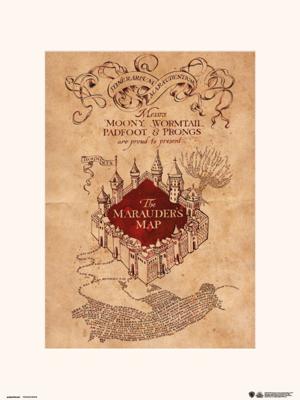 Kunstdruk Harry Potter The Marauders Map 30x40cm