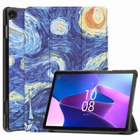 Lunso - Lenovo Tab M10 Gen 3 (3e generatie) - Tri-Fold Bookcase hoes - Van Gogh Sterrennacht