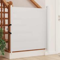 VidaXL Huisdierenhek uittrekbaar 102,5x125 cm wit