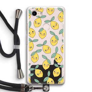 Citroenen: Pixel 3 Transparant Hoesje met koord