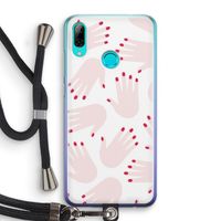 Hands pink: Huawei P Smart (2019) Transparant Hoesje met koord