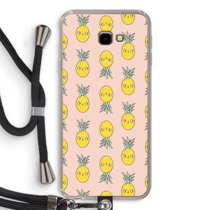Ananas: Samsung Galaxy J4 Plus Transparant Hoesje met koord