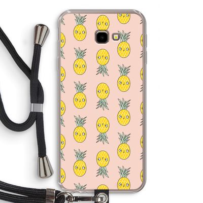 Ananas: Samsung Galaxy J4 Plus Transparant Hoesje met koord