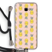 Ananas: Samsung Galaxy J4 Plus Transparant Hoesje met koord