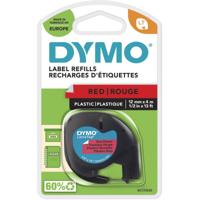 Dymo LetraTAG tape 12 mm, plastic rood
