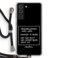 Mijn Motto's: Samsung Galaxy S21 FE Transparant Hoesje met koord