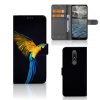 Nokia 2.4 | Telefoonhoesje | Met pasjeshouder | Papegaai