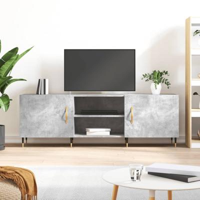Tv-meubel 150x30x50 cm bewerkt hout betongrijs