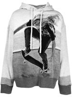 Palm Angels hoodie Skater à empiècements contrastants - Gris