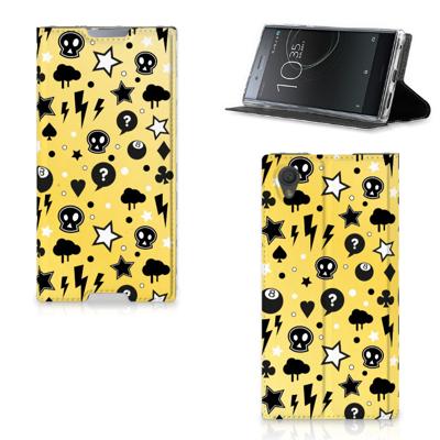 Mobiel BookCase Sony Xperia L1 Punk Geel Mobiel BookCase Sony Xperia L1 Punk Geel