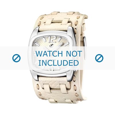 Calypso horlogeband K5224/1 Leder Wit 26mm