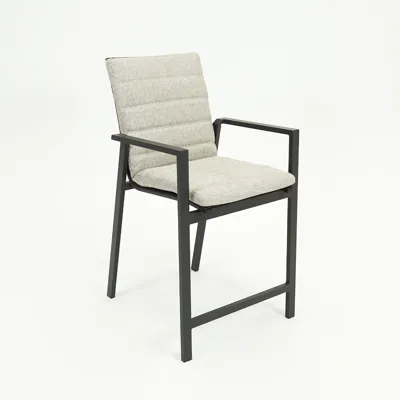 Genua Barstoel met kussen antraciet