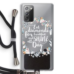 Diamonds: Samsung Galaxy Note 20 / Note 20 5G Transparant Hoesje met koord