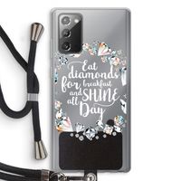 Diamonds: Samsung Galaxy Note 20 / Note 20 5G Transparant Hoesje met koord