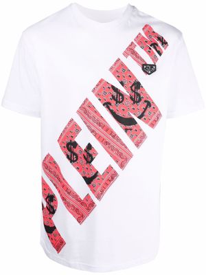 Philipp Plein t-shirt à imprimé graffiti - Blanc