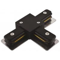 1-Fase Spanningsrail T-Koppeling Zwart - Doorverbinder 220-240V