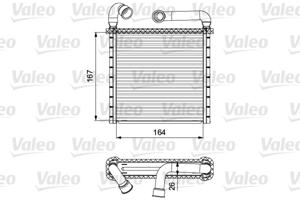 Kachelradiateur, interieurverwarming VALEO, u.a. für VW, Skoda, Audi, Seat