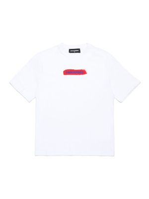 DSQUARED2 KIDS t-shirt en coton à logo imprimé - Blanc