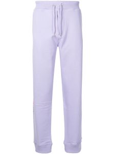 Helmut Lang pantalon de jogging à logo 3D - Violet