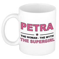 Petra cadeau mok - Woman Myth Supergirl - naam koffiemok - 300 ml - collega - moederdag