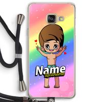 Chibi Maker man: Samsung Galaxy A3 (2016) Transparant Hoesje met koord