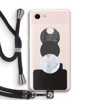 Marmeren cirkels: Pixel 3 XL Transparant Hoesje met koord