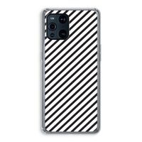 Strepen zwart-wit: Oppo Find X3 Transparant Hoesje