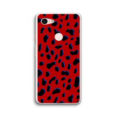 Red Leopard: Google Pixel 3 XL Transparant Hoesje