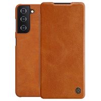 Nillkin Qin Series Samsung Galaxy S21 5G Flip Case - Bruin - thumbnail