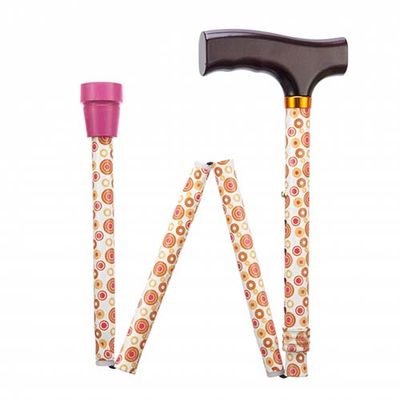 Dynalife opvouwbare wandelstok circles 76-89 cm